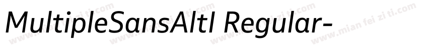 MultipleSansAltI Regular字体转换
